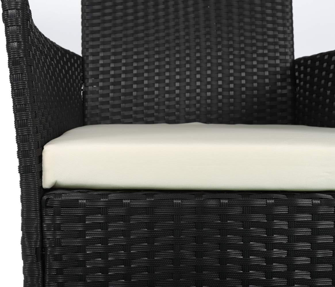 4PC Rattan Garden Furniture Set Outdoor Patio Chairs Table Cushions