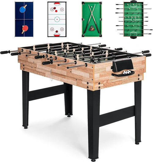 4ft 4 in 1 Multi Game Table Kids Pool Foosball Hockey Tennis