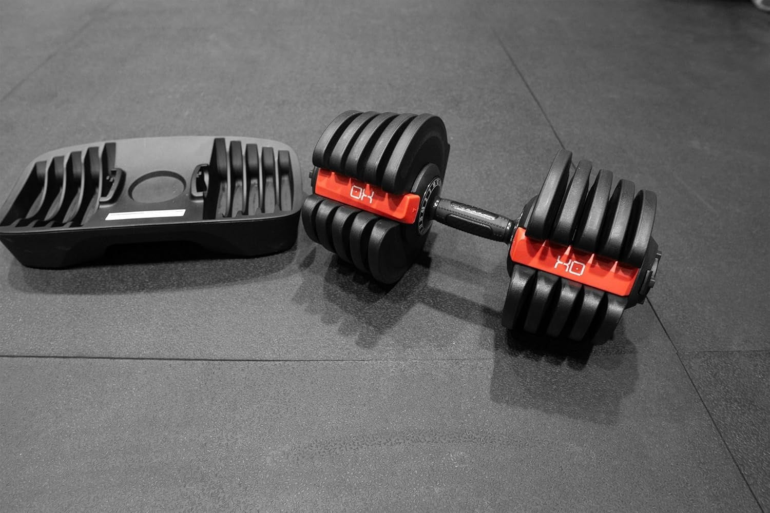 40KG Adjustable Dumbbells Pair 16-Level Quick Select Space Saving Home Gym