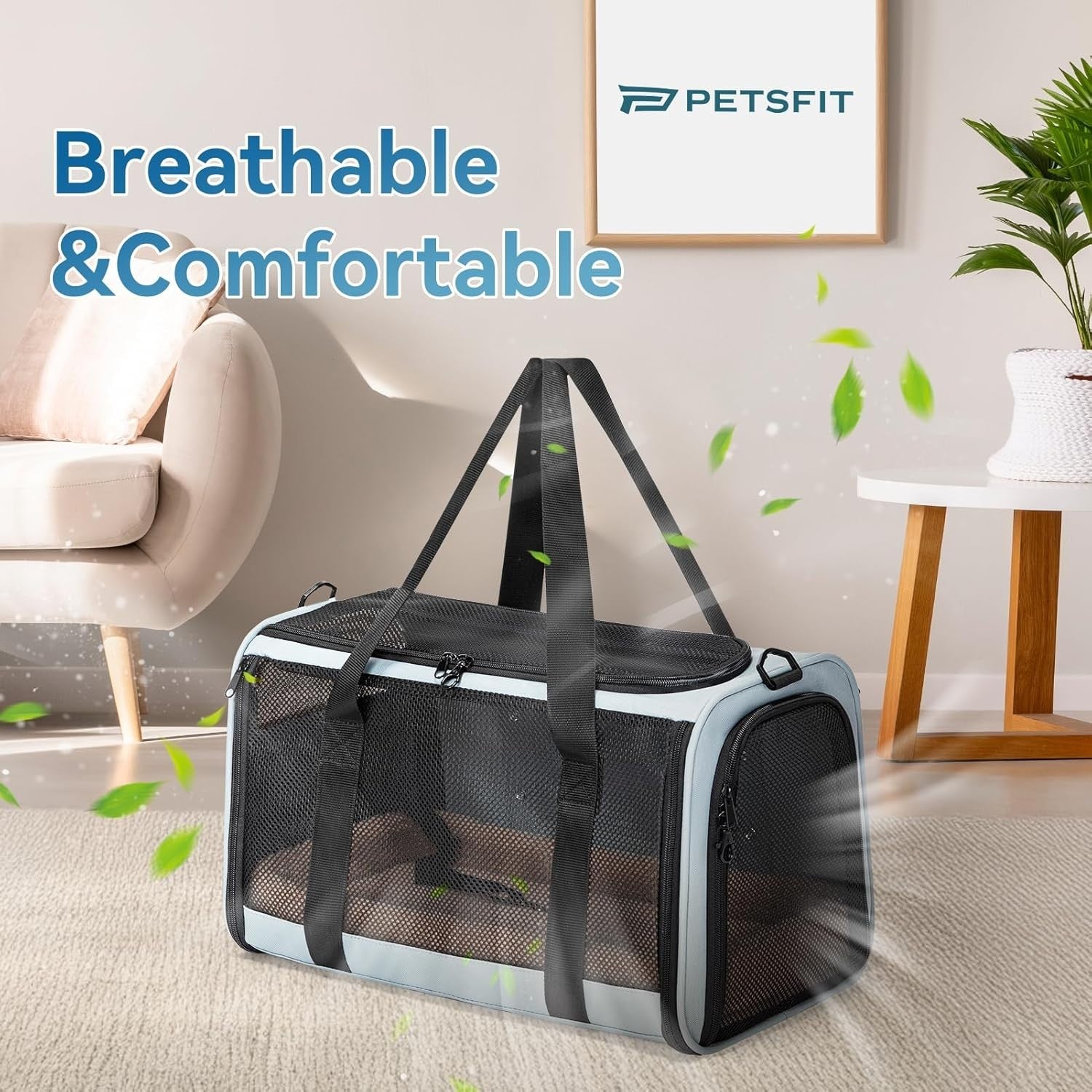 Large Cat Car Carrier Escape Proof Travel Seat Airline Approved
