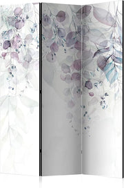 Purple Green Leaf Acoustic Room Divider 135x172cm Double Sided Screen