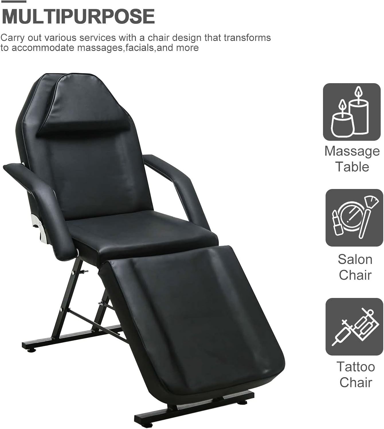 Adjustable Massage Chair Portable Folding Therapy Chair With Headrest