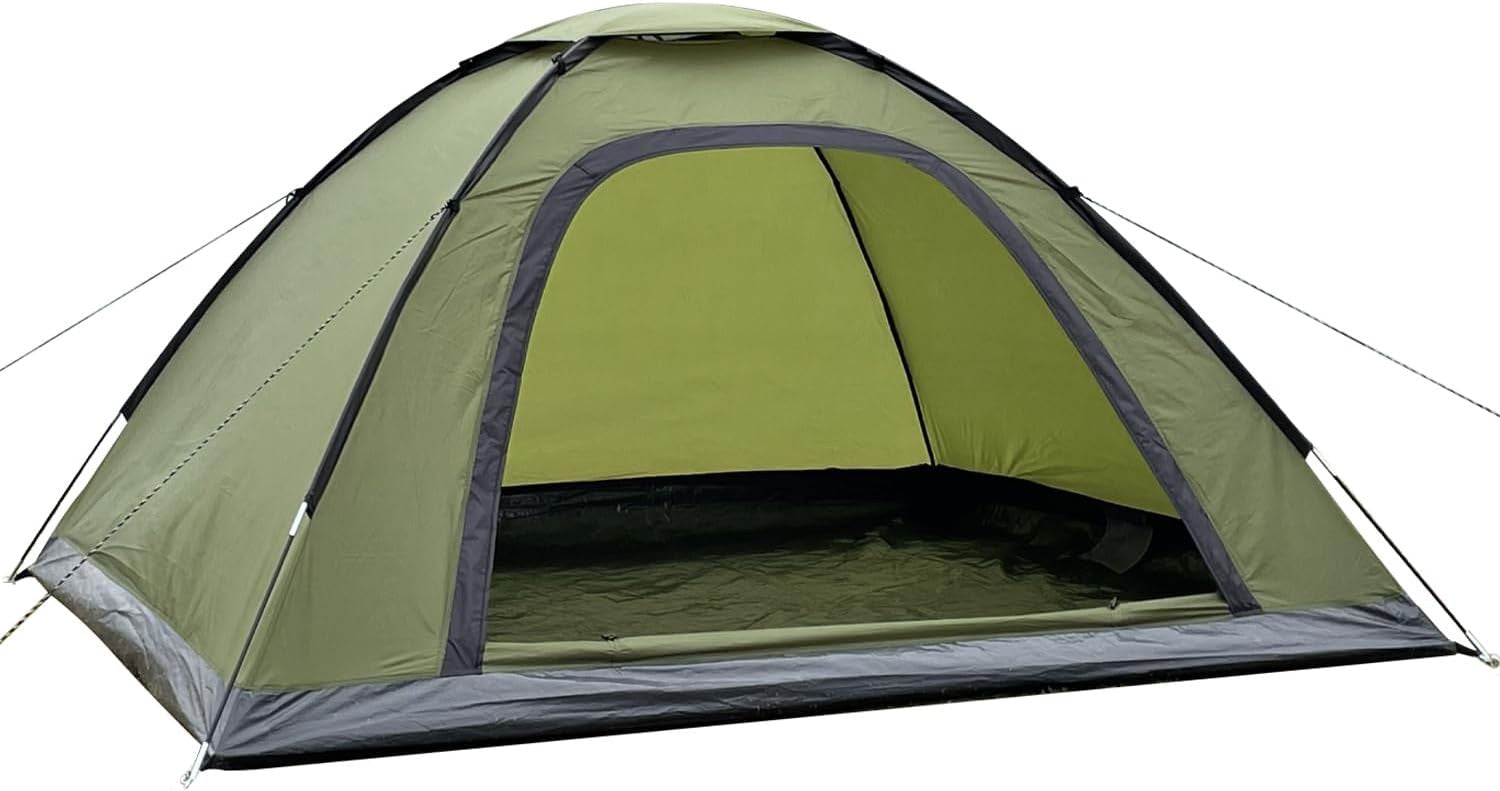 Green 4 Man Camping Dome Tent Waterproof Lightweight