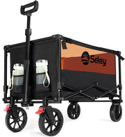 Heavy Duty 200L Folding Camping Wagon 330lb All Terrain Festival Beach Trolley