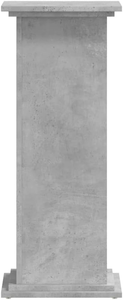 Tall Concrete Grey Wood Plant Stand 80cm Indoor Display Pedestal Table Modern De