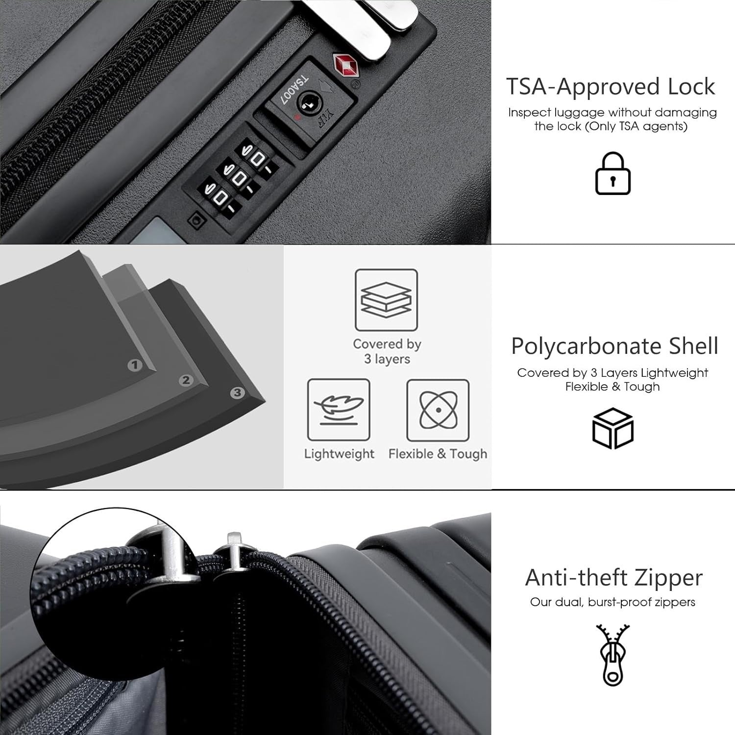 Expandable 26” Trunk Style Checked Luggage Hard Shell TSA Spinner