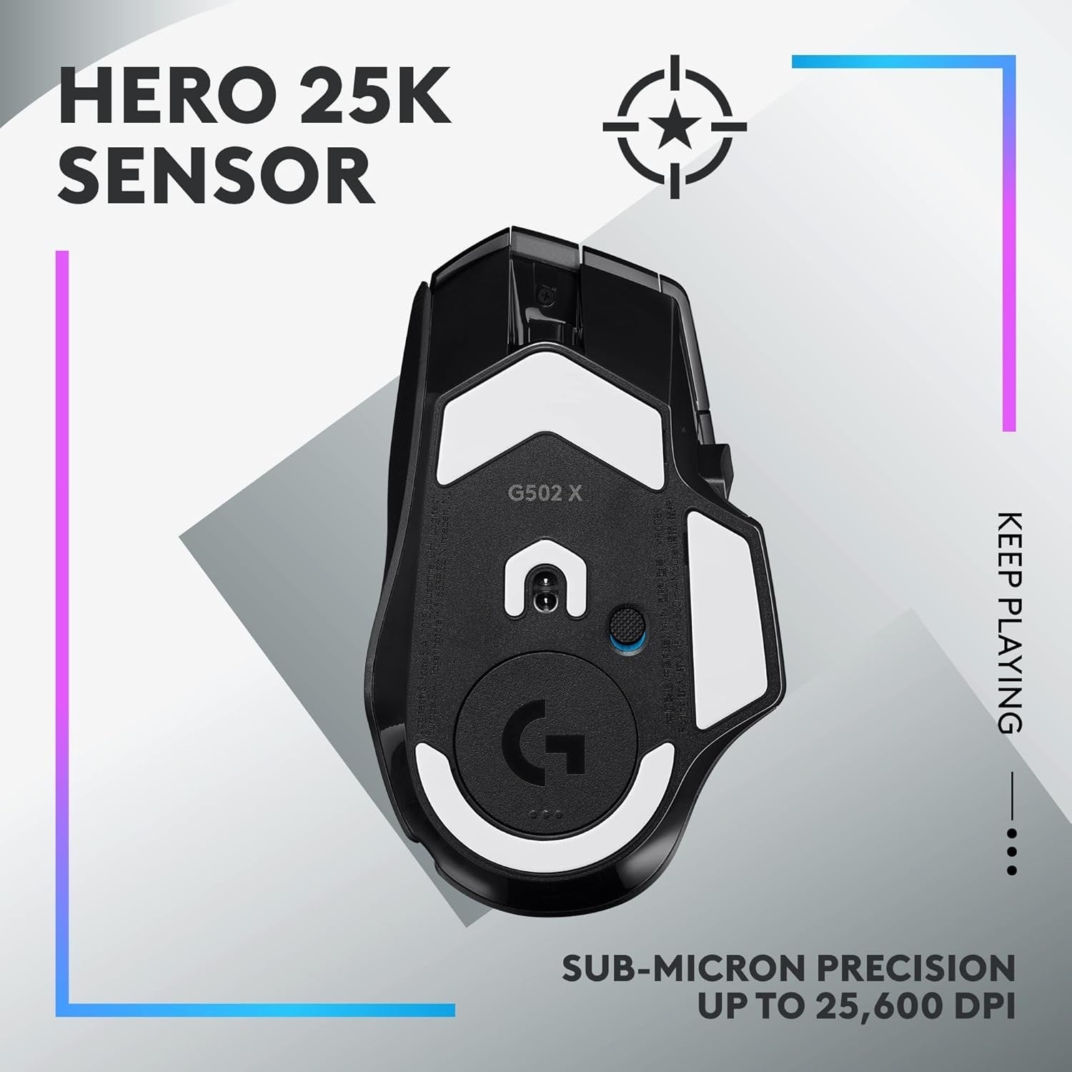 Wireless RGB Gaming Mouse 25K DPI Pro Sensor Ergonomic Rechargeable PC