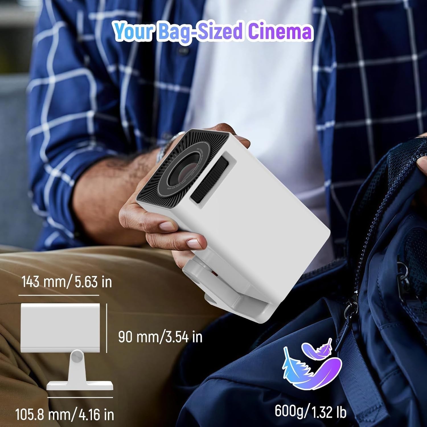 Mini Smart Projector Android 11 1080P 4K Support WiFi Bluetooth