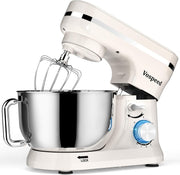 5QT 1000W Stand Mixer 8-Speed Tilt-Head Food Mixer White Stainless Steel