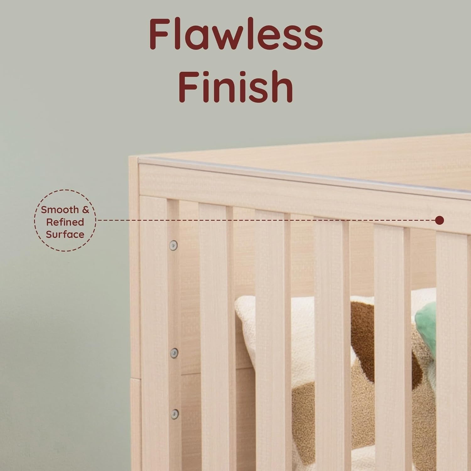 Convertible Mini Toddler Bed Baby Cot Bed and Sofa Adjustable Mattress Height