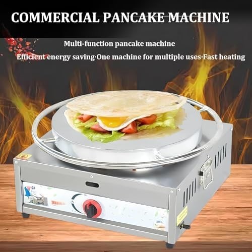 Commercial Crepe Maker 40cm Non-Stick Pancake Grill | Gas/Electric, Pro Use