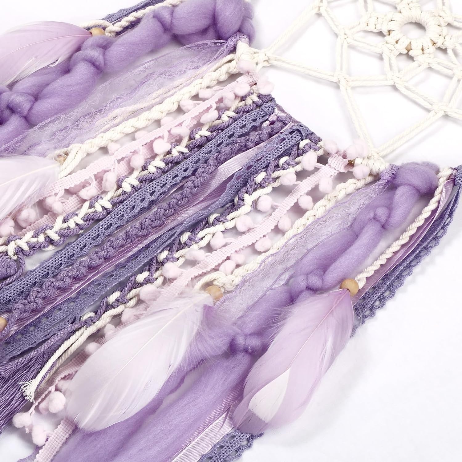 Boho Dream Catcher 64cm Woven Colorful Feather Wall Hanging Decor