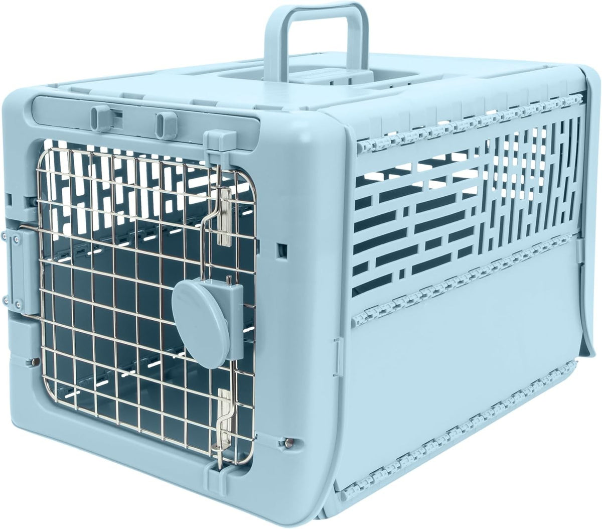 Small Collapsible Pet Kennel 19" Lightweight Portable Crate with Locking Metal