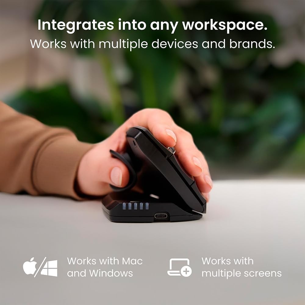 Adjustable Left Hand Vertical Ergonomic Mouse Wireless 6 Button