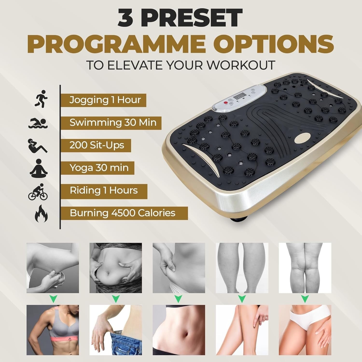 Vibration Plate Exercise Machine 120 Speeds Body Toning Weight Loss