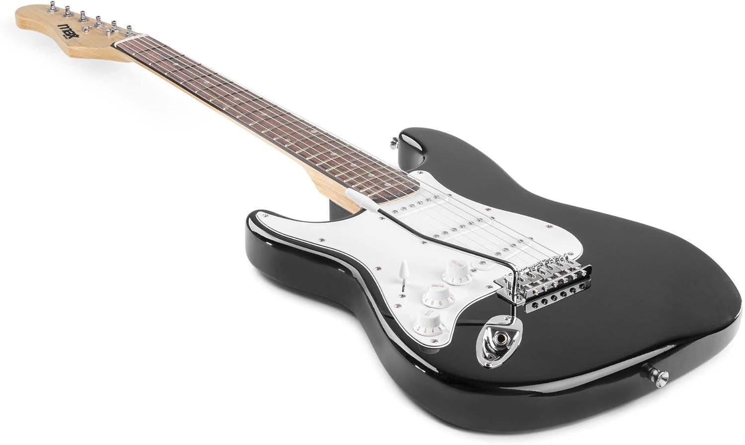 Left Handed Electric Guitar Starter Kit 40W Amp Full Size Black