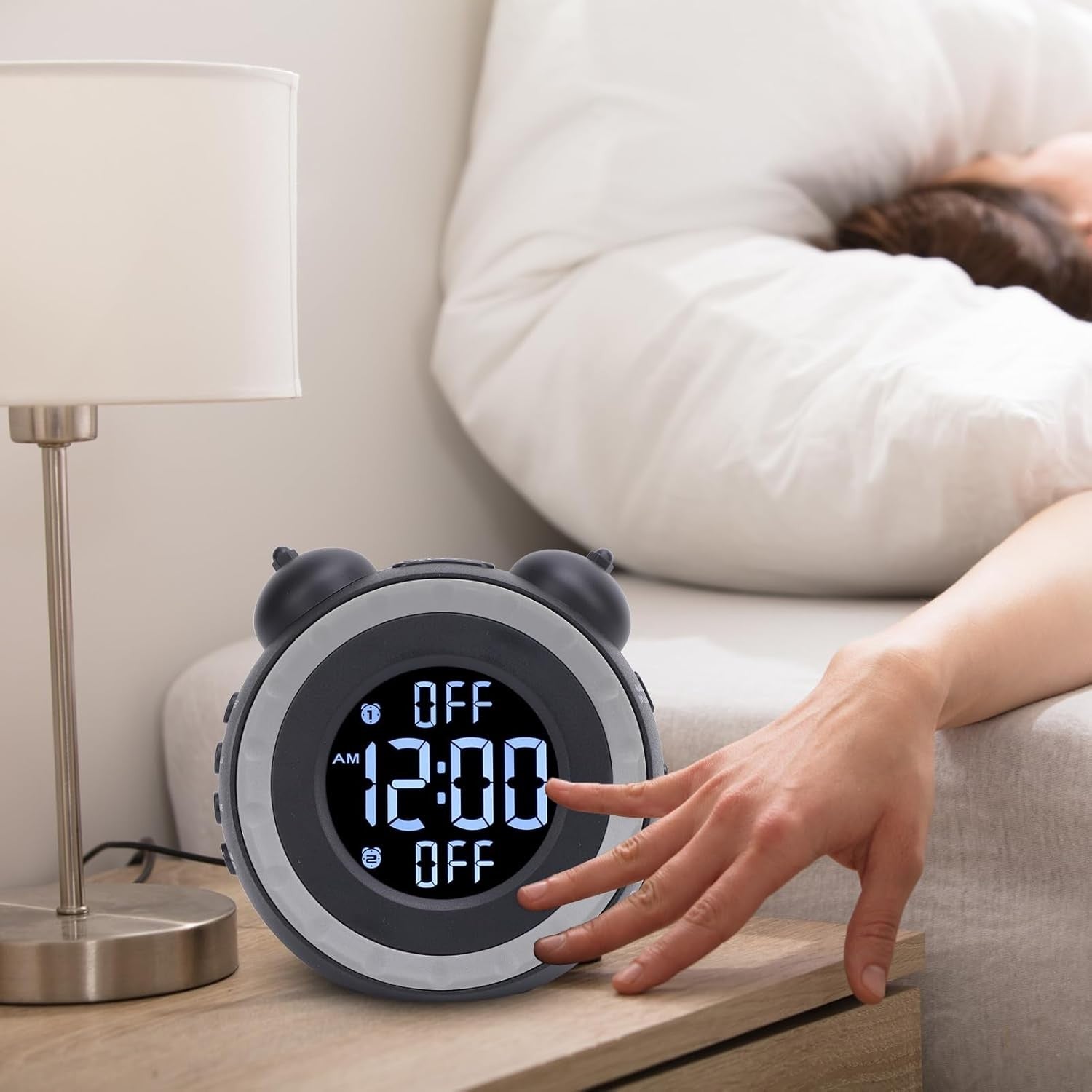 Vibrating Alarm Clock Bed Shaker Loud Wake Up for Heavy Sleepers Deaf