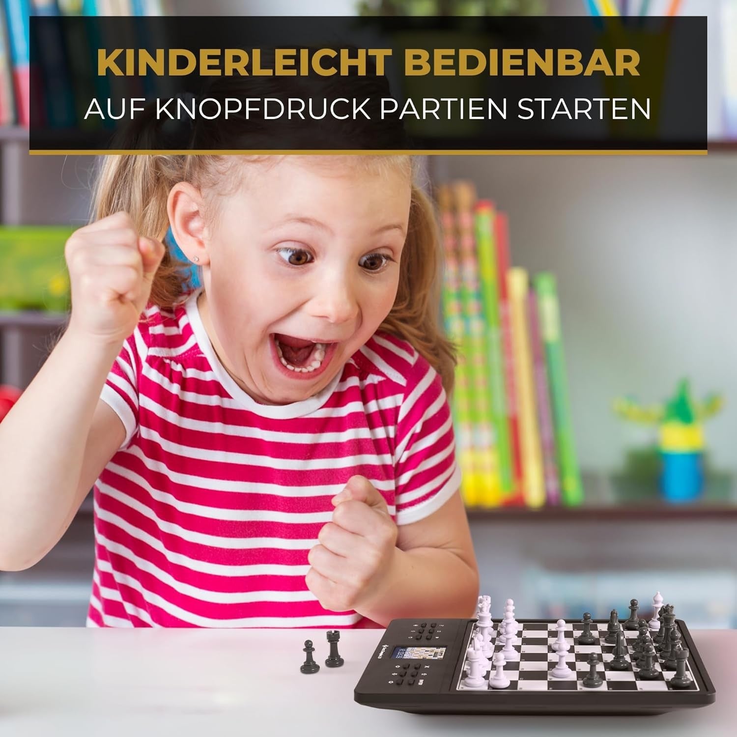 Electronic Chess Trainer Board with Tips, Move Suggestions & Mini Games