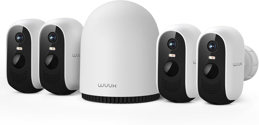 2 Camera Wireless Security System 2K Night Vision No Monthly Fee