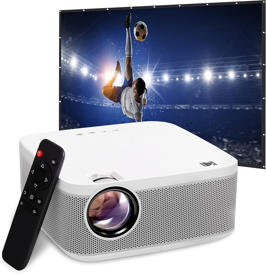 1080P Mini Projector Kit 100" Screen Tripod HDMI Portable Home Theater