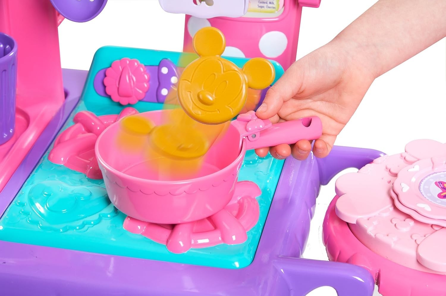 Kids Pretend Play Kitchen Cooking Set Lights Sounds Accessories Age 3+