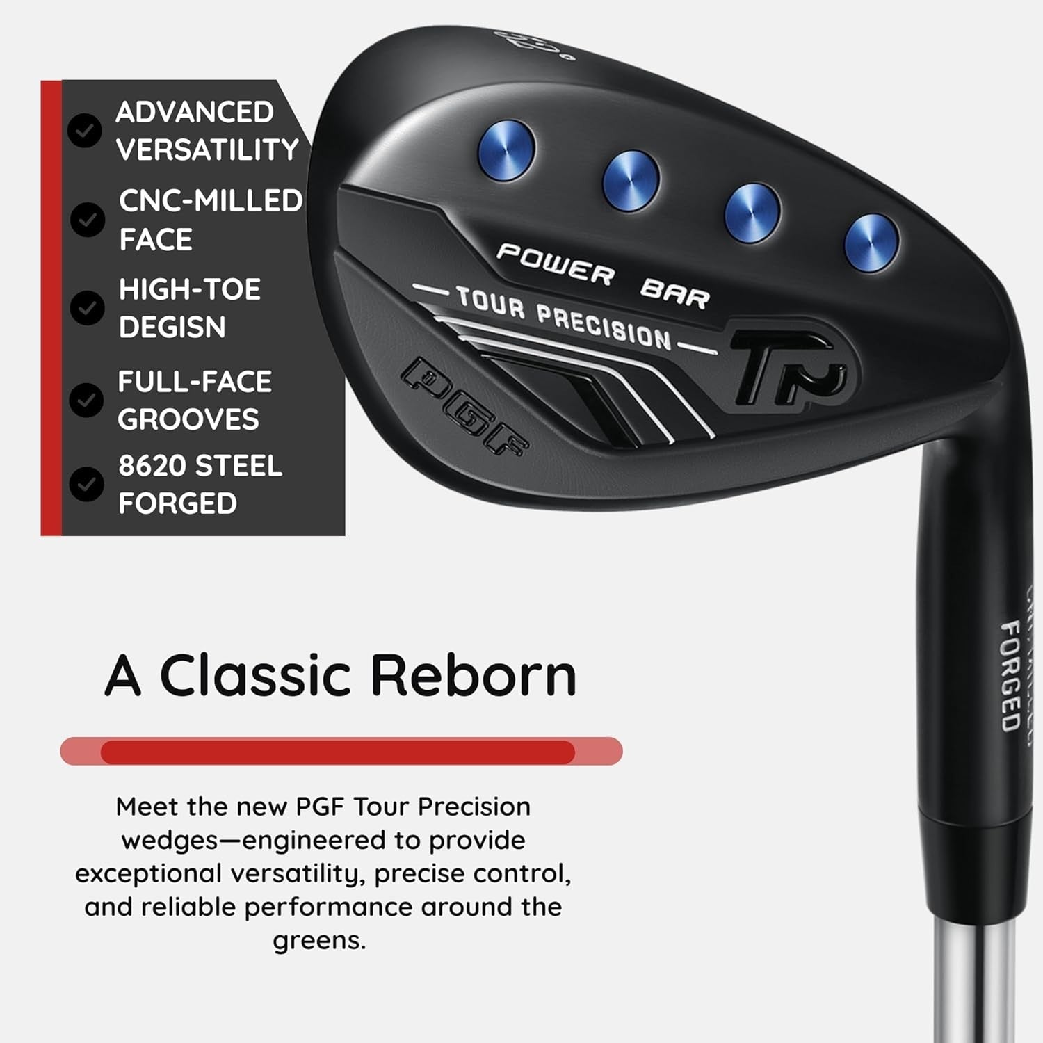 Golf Wedge Set 52 56 60 Degree Forged High Toe Full Face Milled