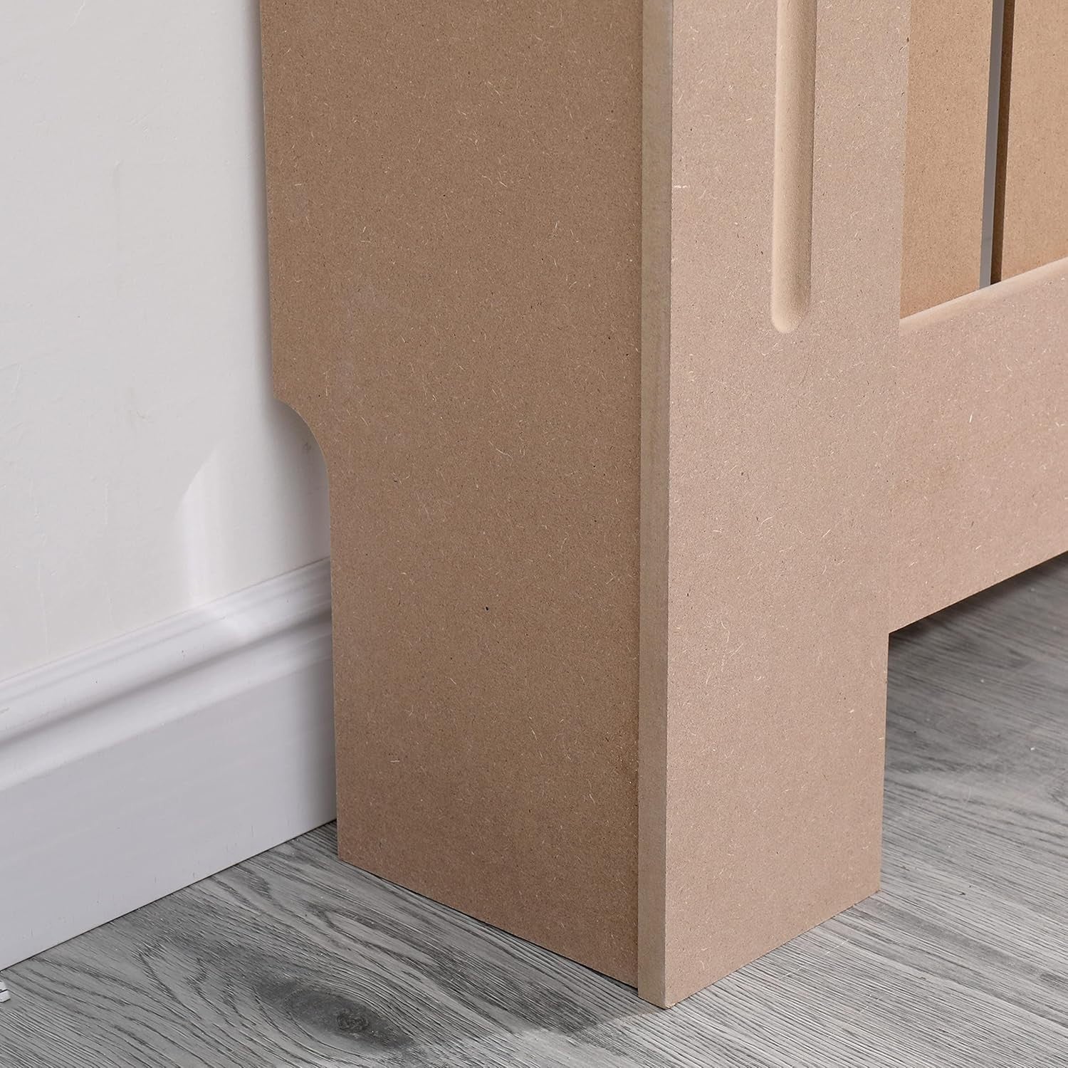 Medium Unfinished Radiator Cover | MDF Vertical Slat Cabinet – Minimalist Design