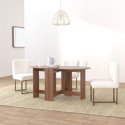 163CM Folding Drop Leaf Dining Table for 4-6 People – Space-Saving Design