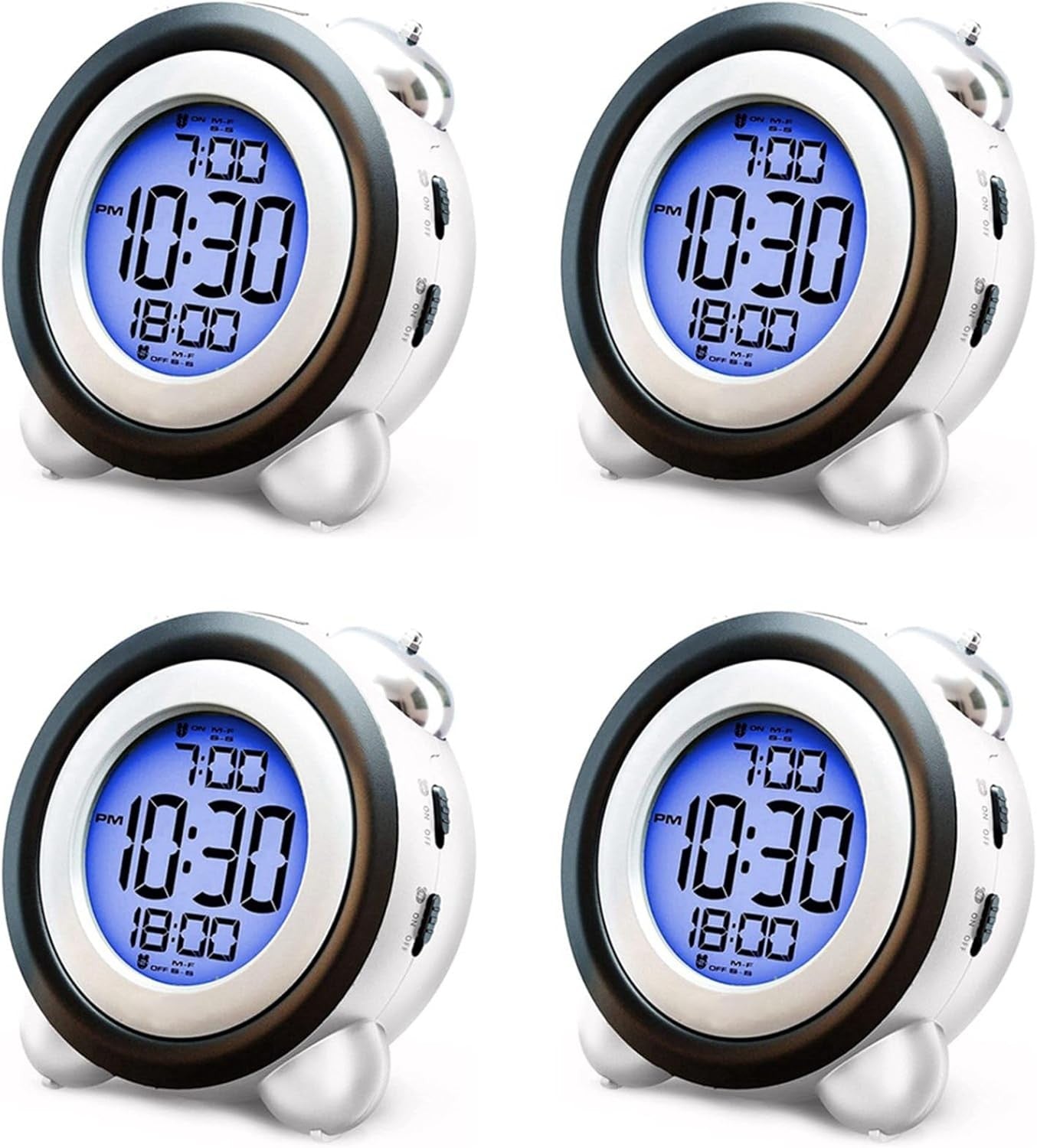 Loud Digital Alarm Clock Dual Alarm Backlight Heavy Sleepers Large Display