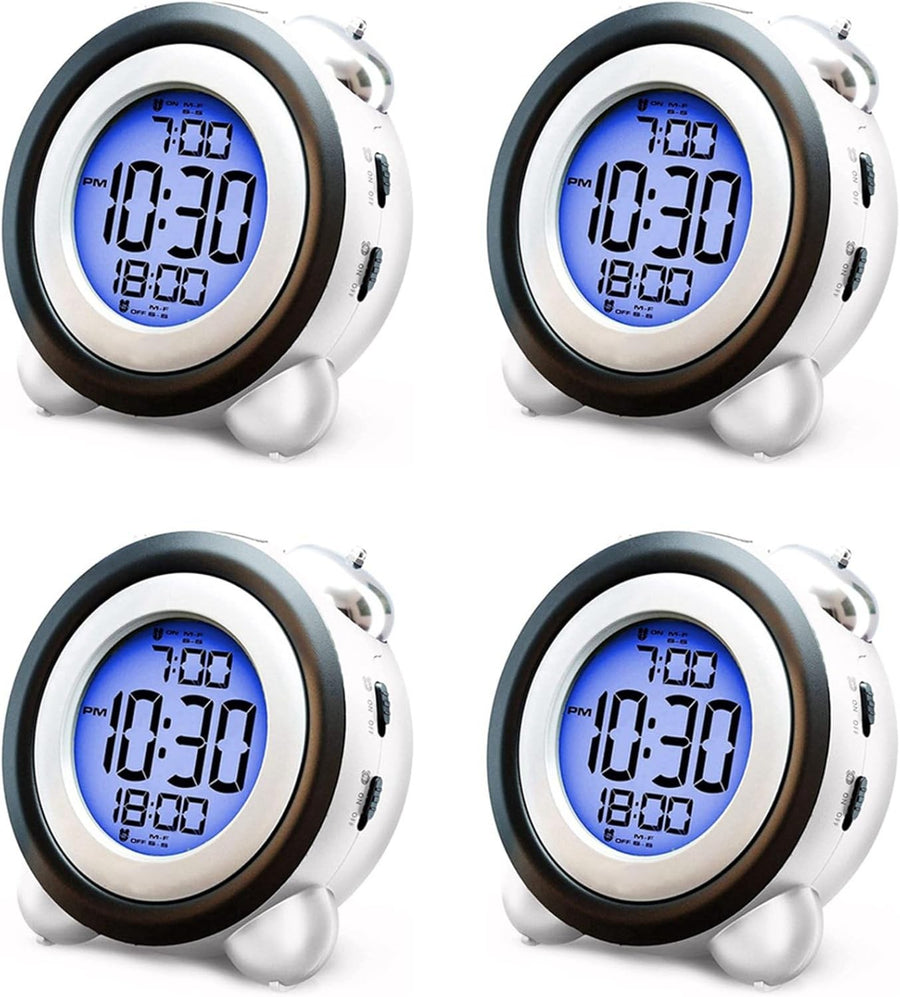 Loud Digital Alarm Clock Dual Alarm Backlight Heavy Sleepers Large Display