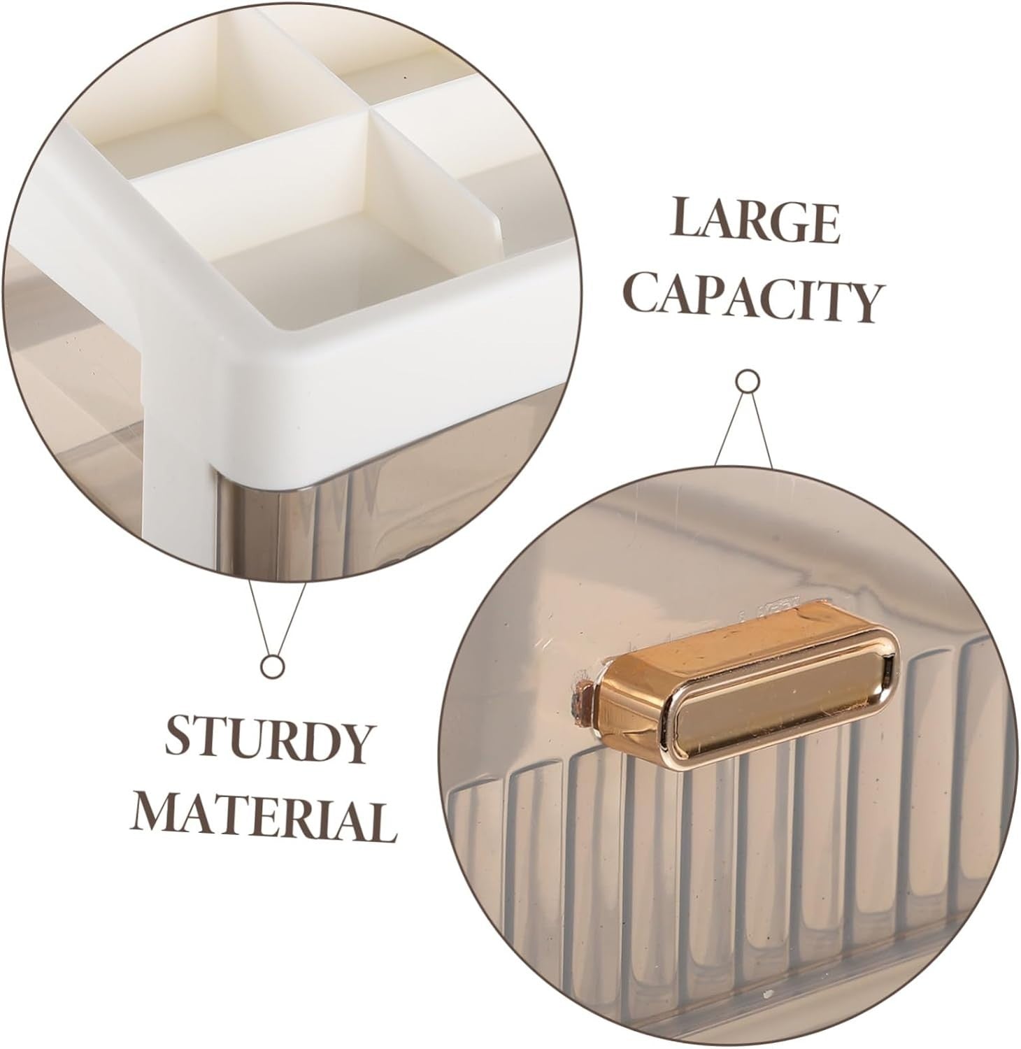 White Desk Organizer 4-Layer Drawers Multi-Use Makeup & Office Storage