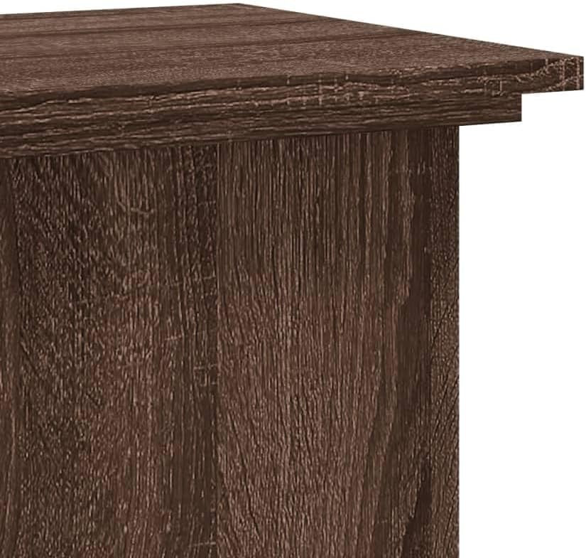 Brown Oak Wood Plant Stand 60cm Indoor Display Pedestal Table Modern Home Decor