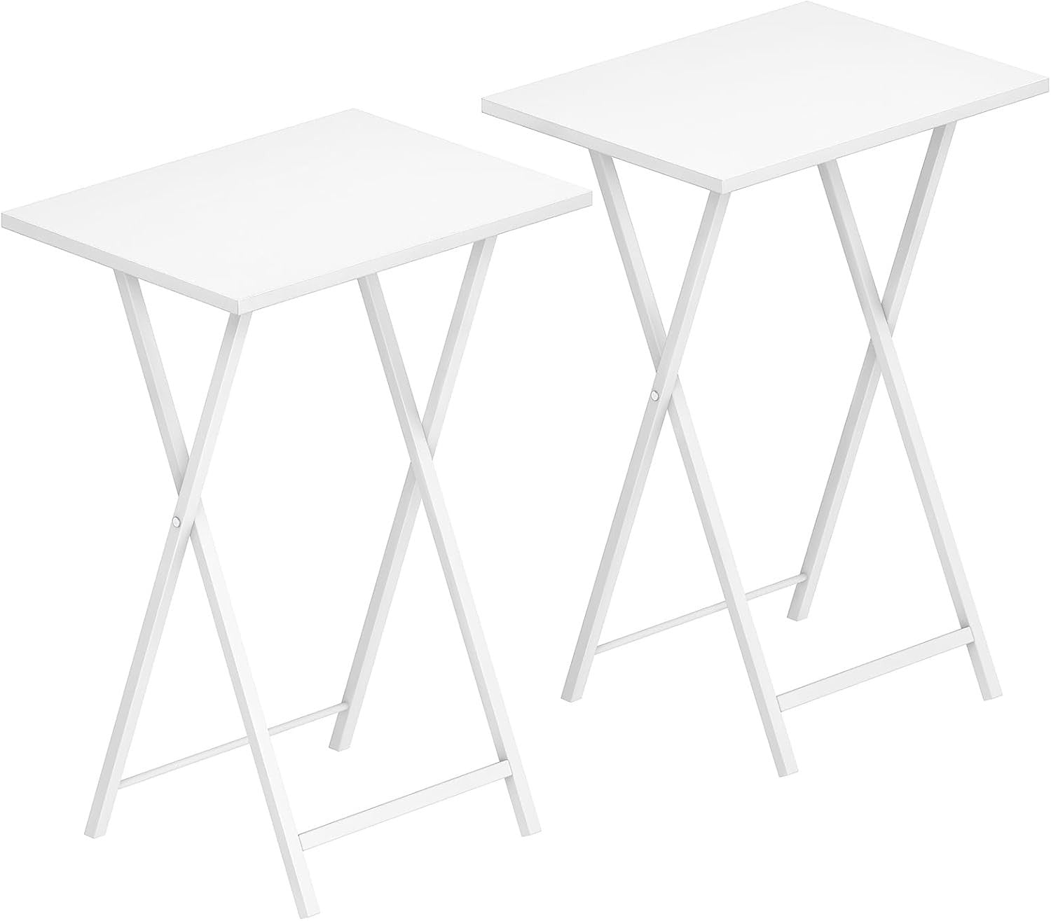 Compact Folding Side Tables 2-Pack – Multiuse Sofa Snack & Laptop Trays