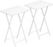 Compact Folding Side Tables 2-Pack – Multiuse Sofa Snack & Laptop Trays