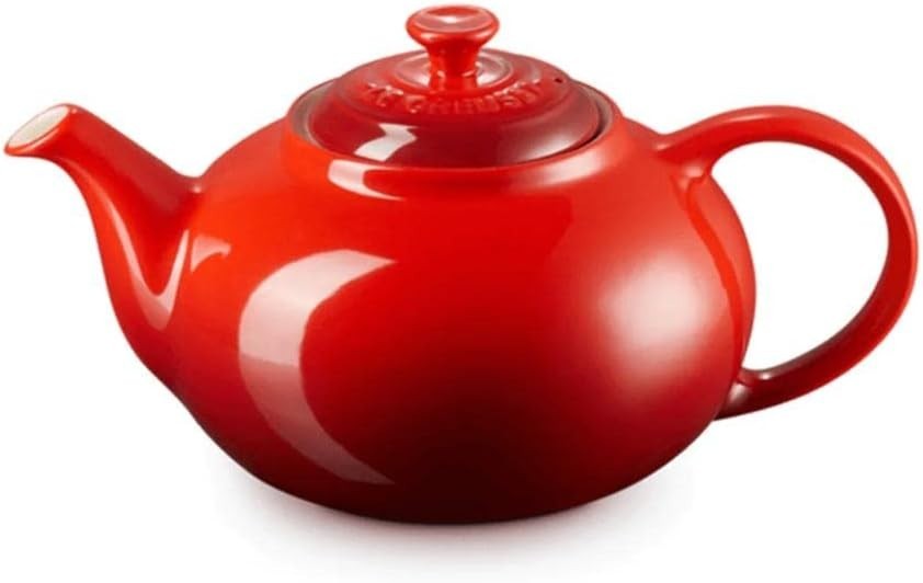Stoneware Teapot 1.3L Cerise Red Tea Pot Classic Design 3-4 Cups