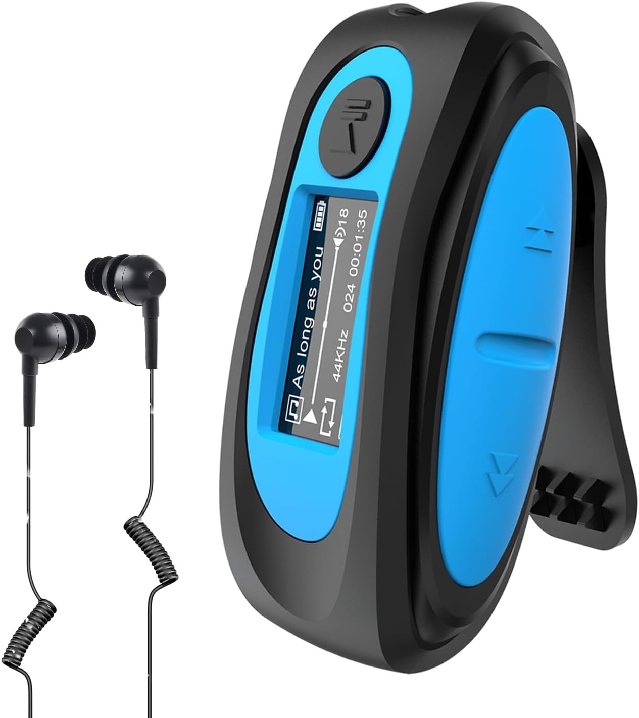 IPX8 Waterproof MP3 Player Clip 8GB Swim Surf Headphones