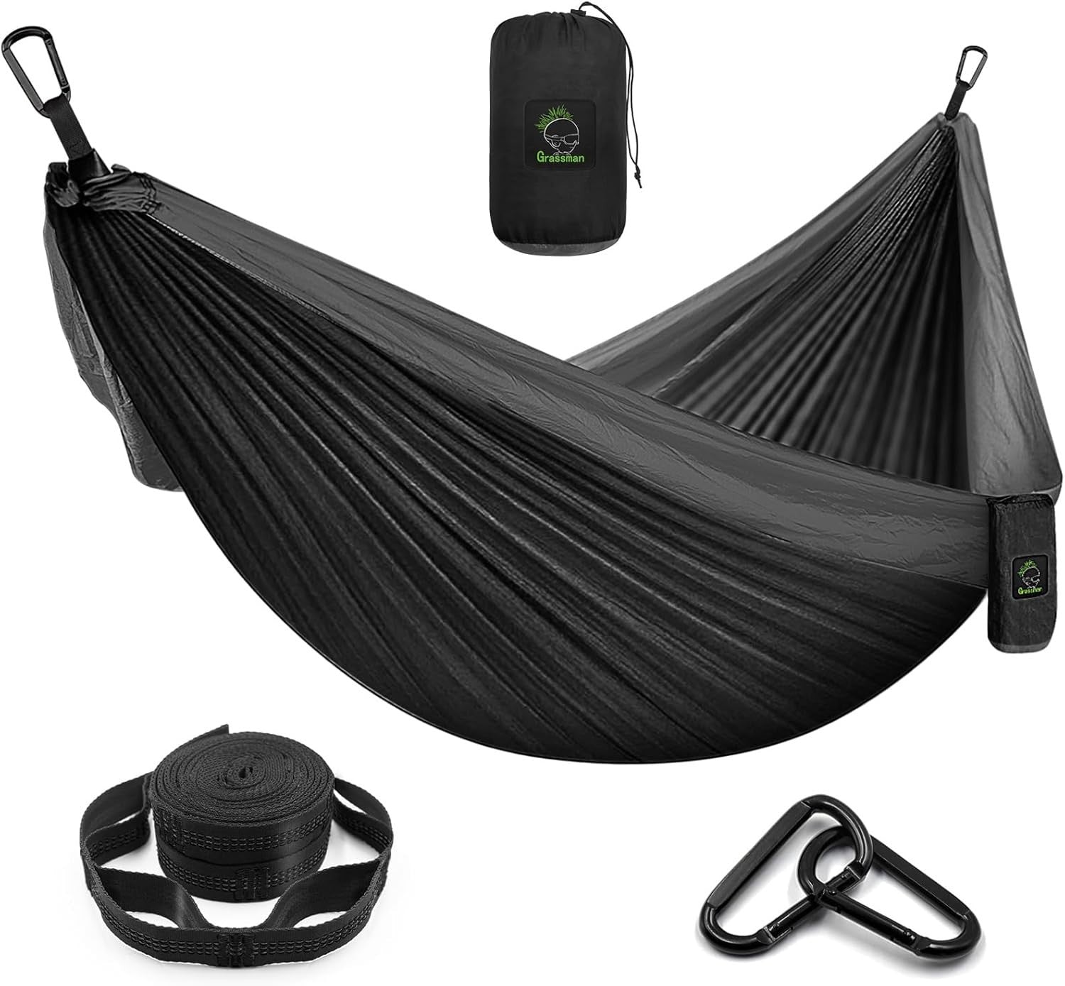 Camping Hammock Double/Single with Tree Straps, Lightweight Nylon for Travel
