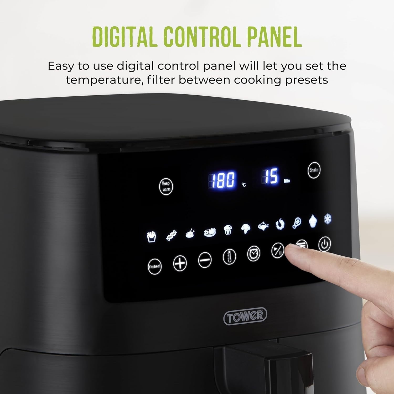 7.2L Digital Air Fryer 11 Presets 1650W 60min Timer Shake Reminder