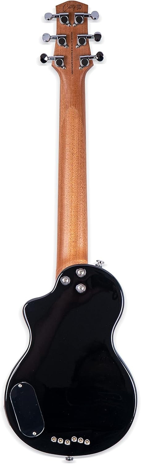 Mini Electric Guitar 3/4 Travel Size Black Beginner Kids Adults