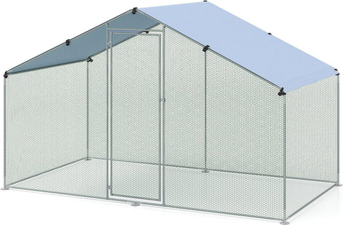 Large Walk In Chicken Run Galvanised Metal Coop Waterproof Cover