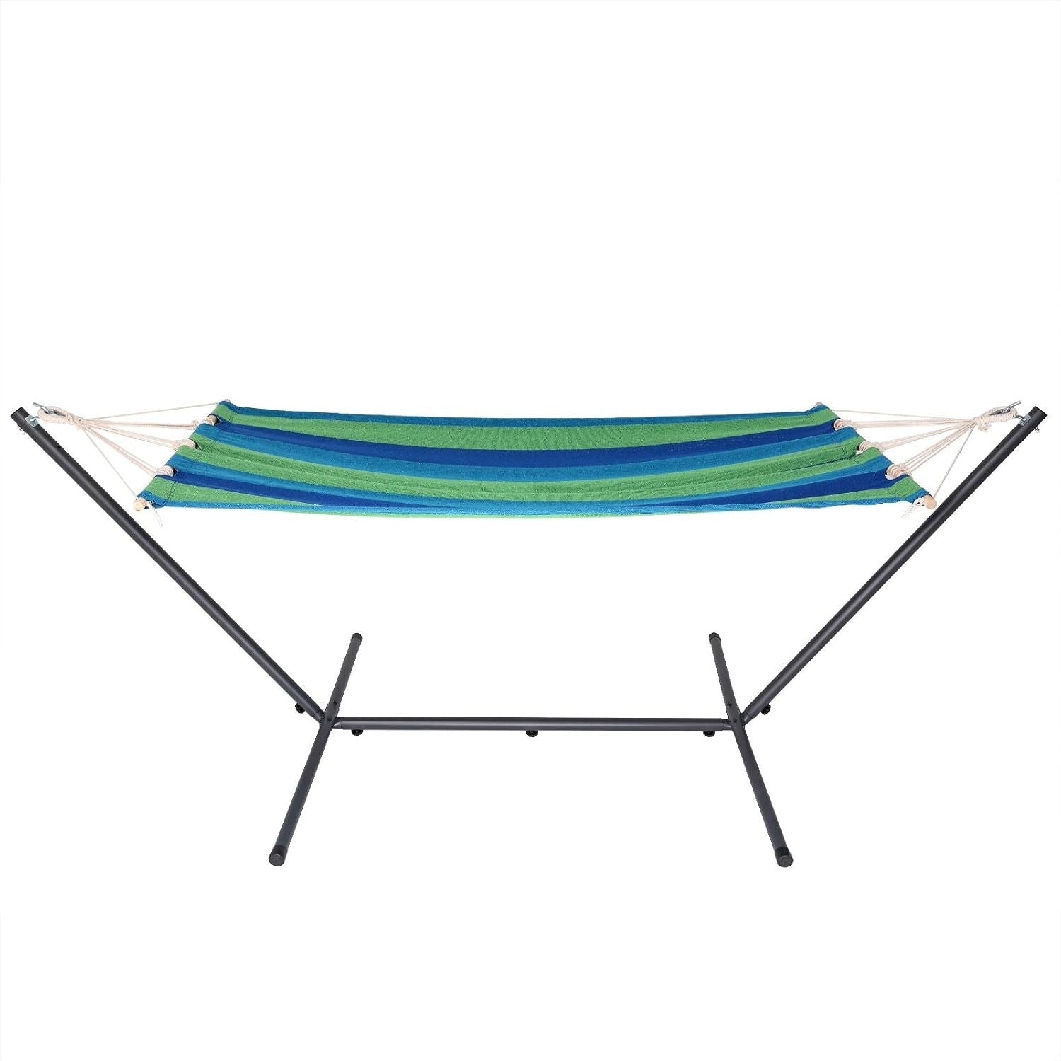 Portable Hammock with Metal Stand | 100kg Capacity | 200x80cm Garden Bed