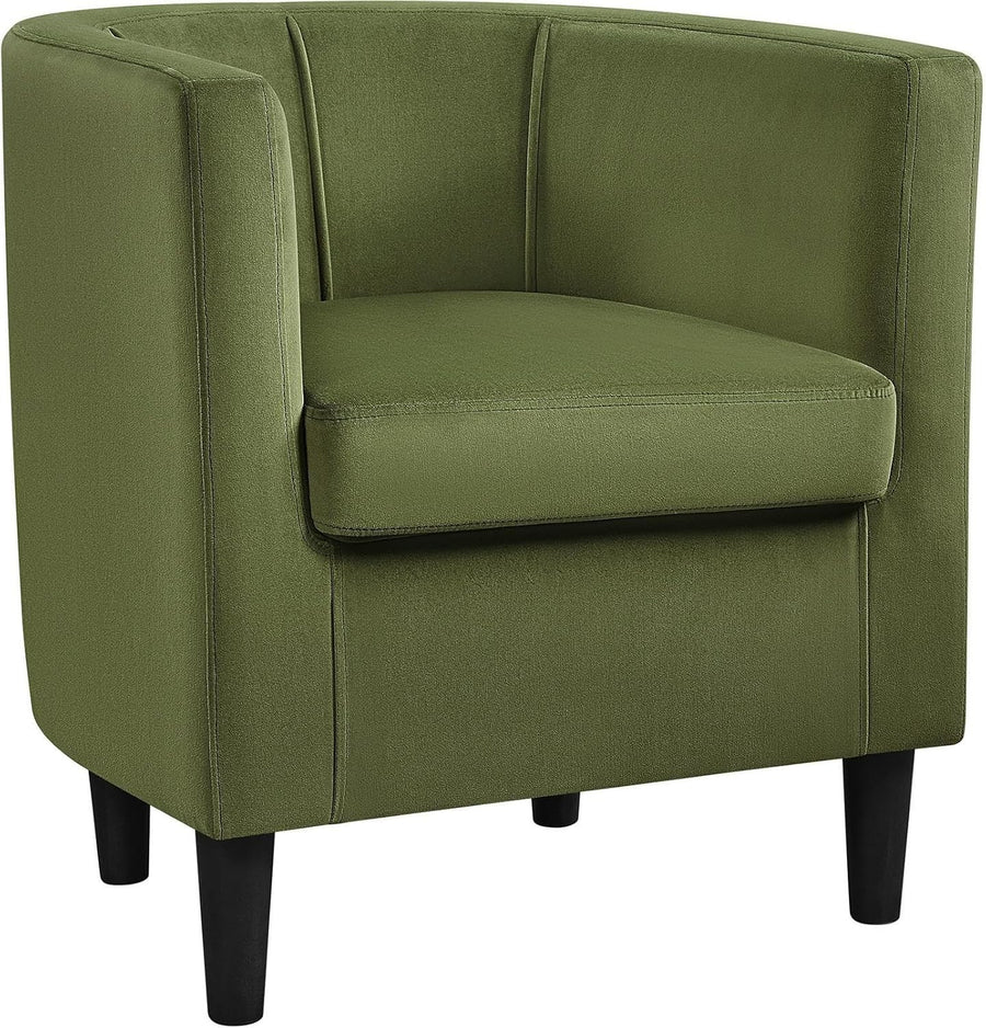 Velvet Tub Chair Armchair Green Lounge Barrel Seat Sofa Modern Upholstered
