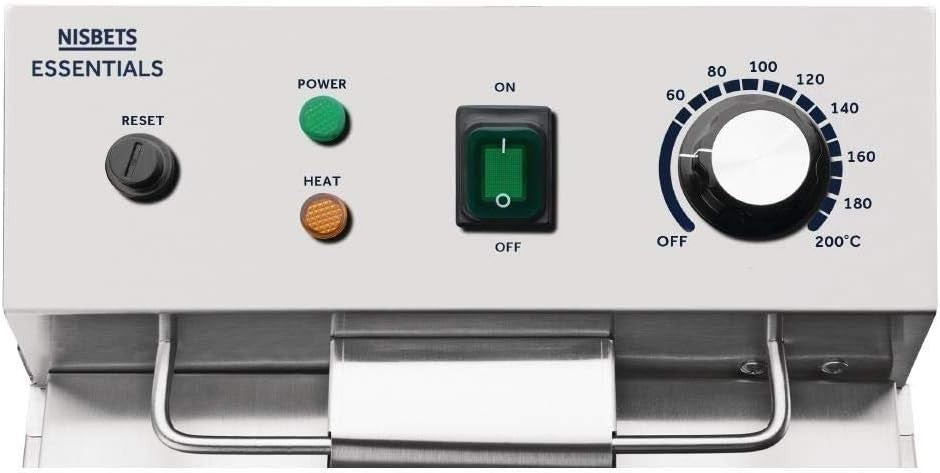 5L Electric Deep Fryer Stainless Steel 3kW Commercial Dial Control