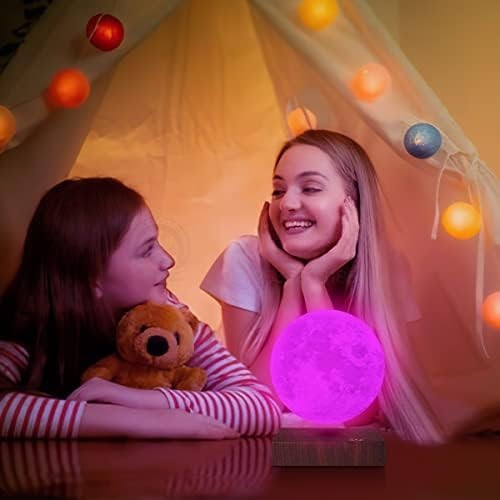 3D Printed Magnetic Levitating Moon Lamp 16 Color Floating LED