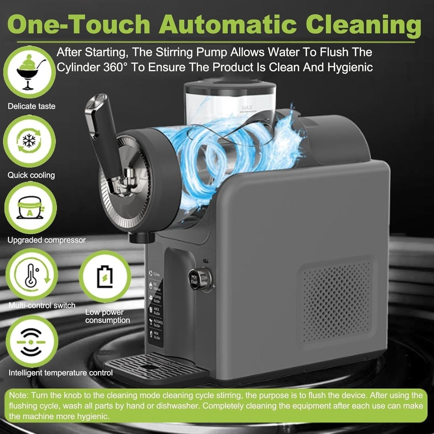 1.8L Slushy Machine Frozen Drink Maker 5 Preset Programs Self-Cleaning Grey