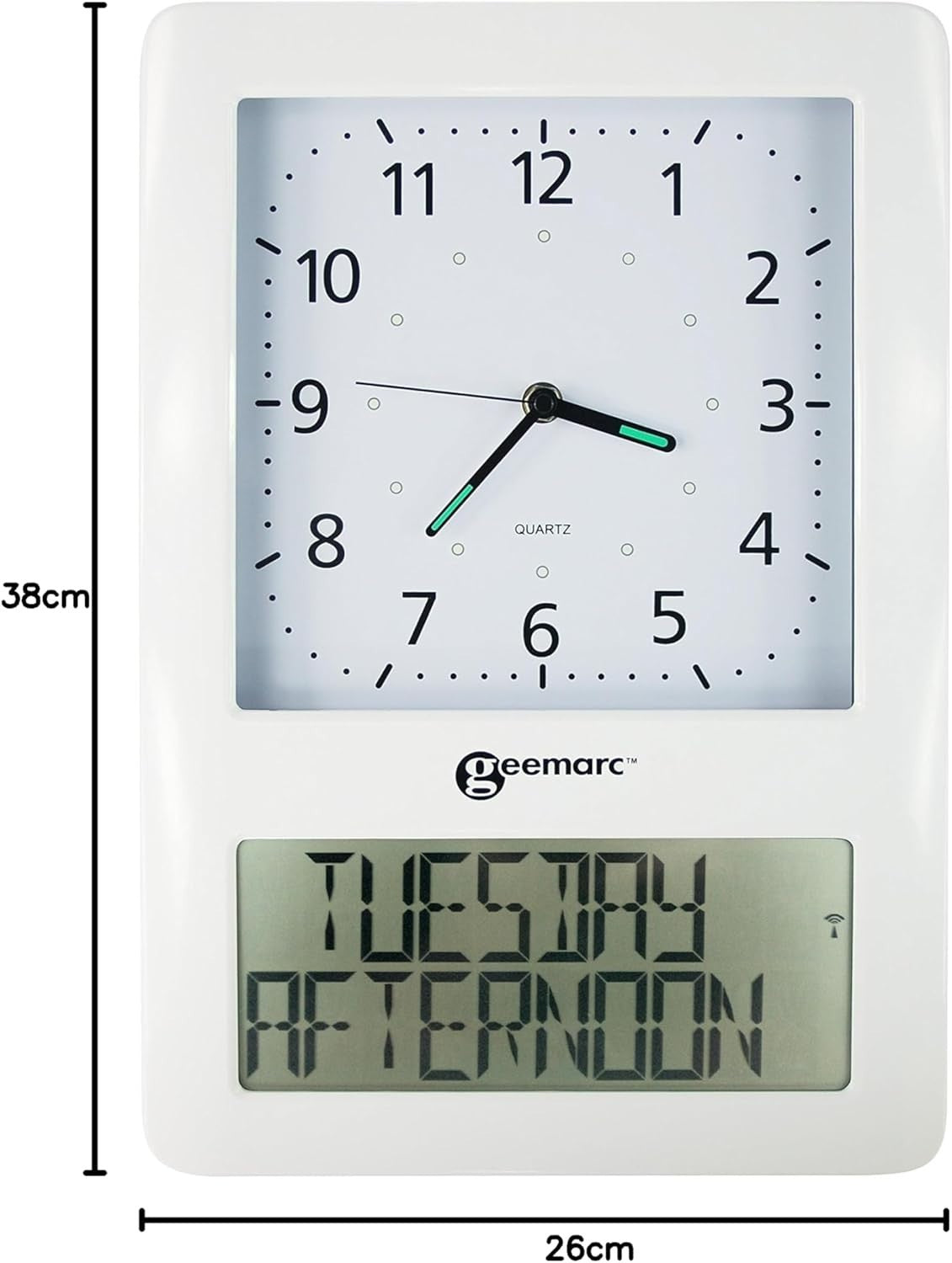 Easy-Read Dementia Clock with Auto Time-Set, Large Digits & Lock Feature