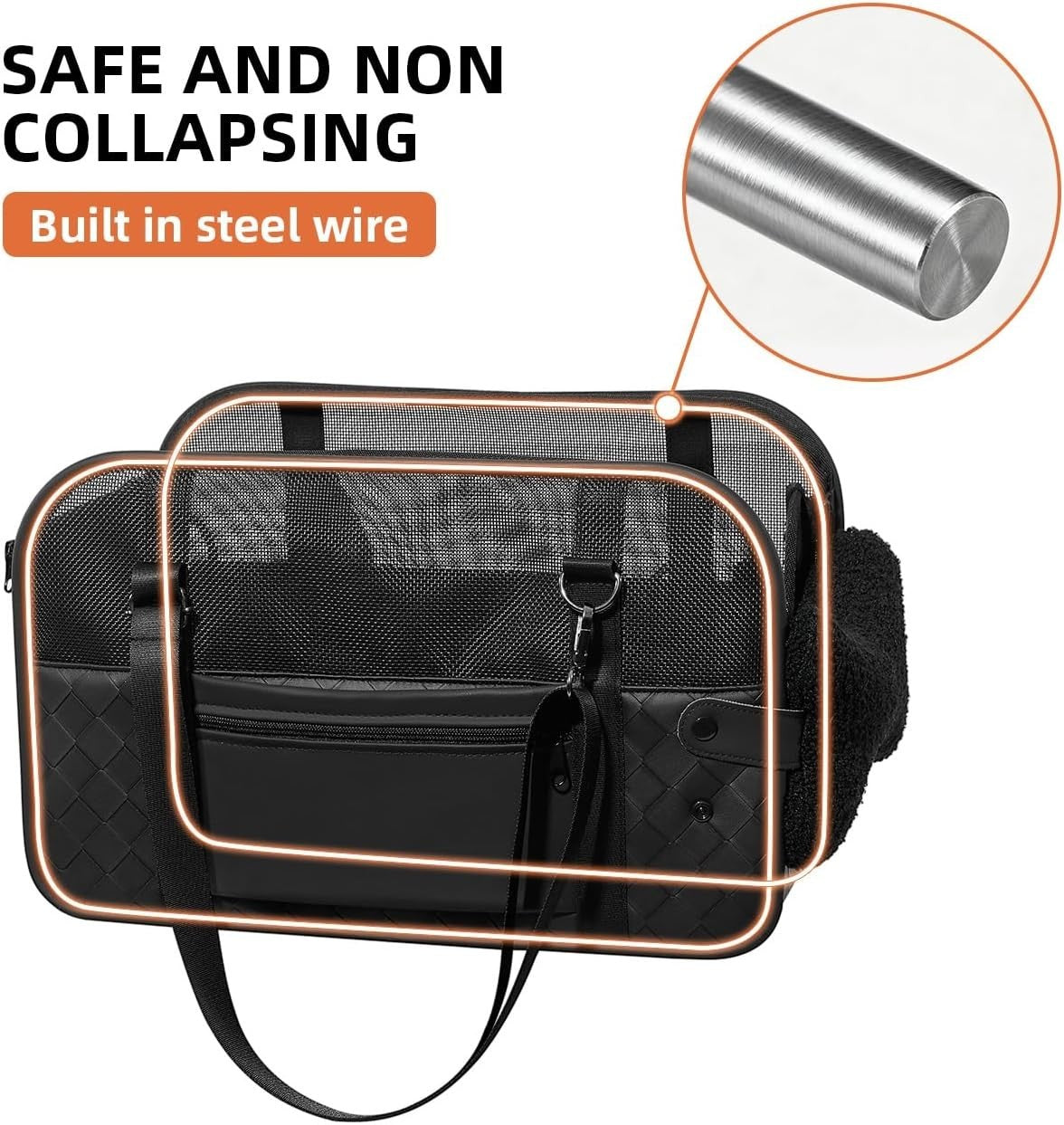 Airline Approved Cat Carrier Foldable Pet Travel Bag Small Dog Carrier