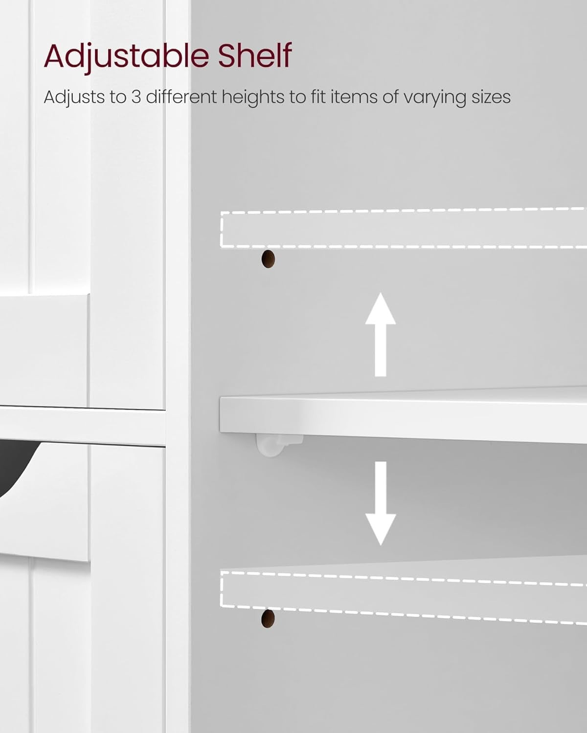 Bathroom Storage Cabinet with 4 Drawers & Adjustable Shelf, Compact & Sturdy