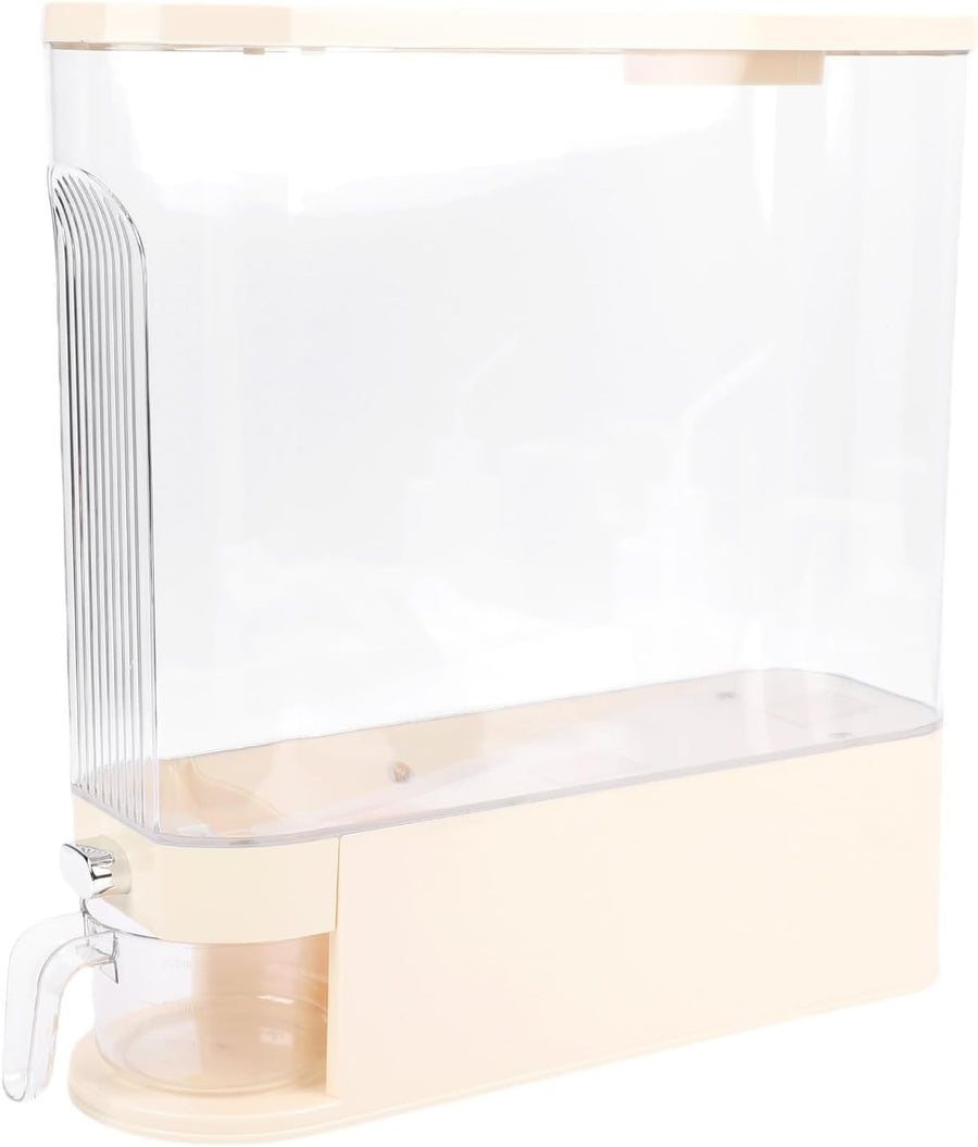 Slim Rice Dispenser Airtight PP Grain Storage Container 41x38x14cm