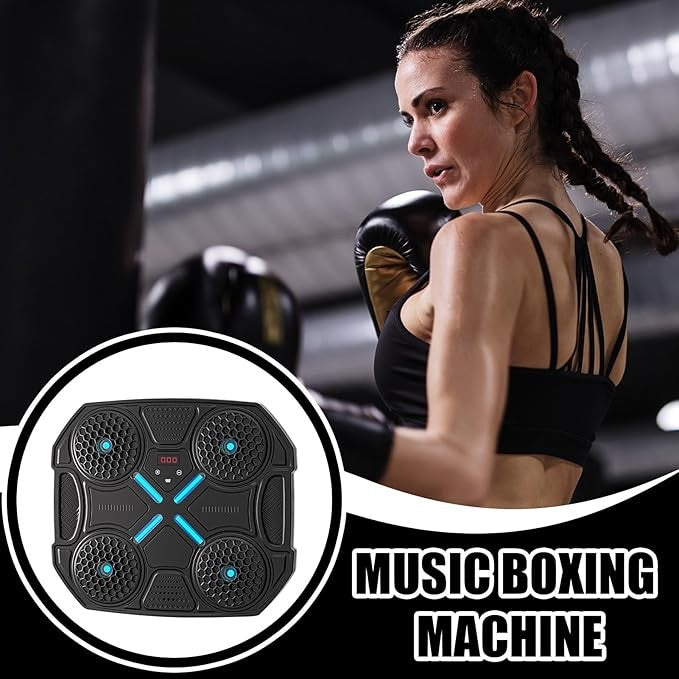 Music Boxing Machine Wall Mount LED Reaction Trainer With Gloves Bluetooth